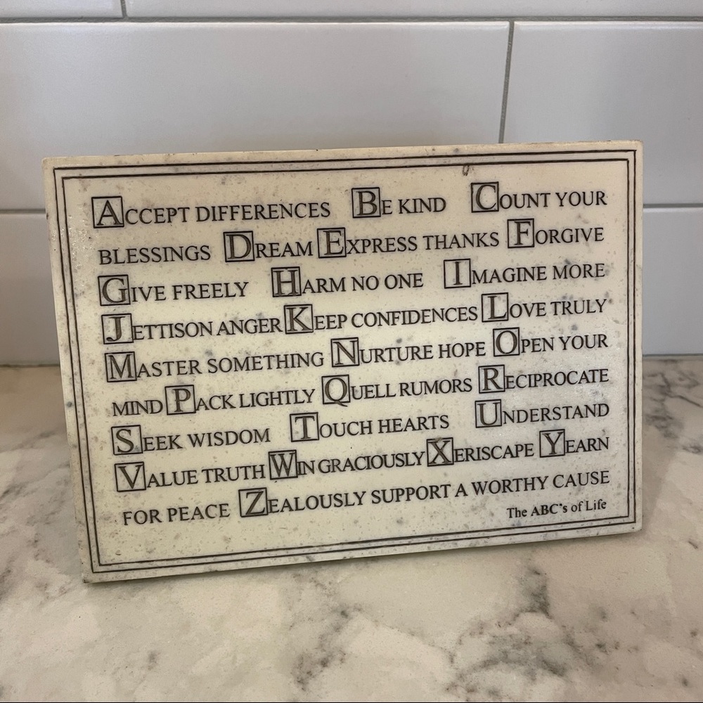 The ABC’s of life - tabletop decor by House Parts Inc.